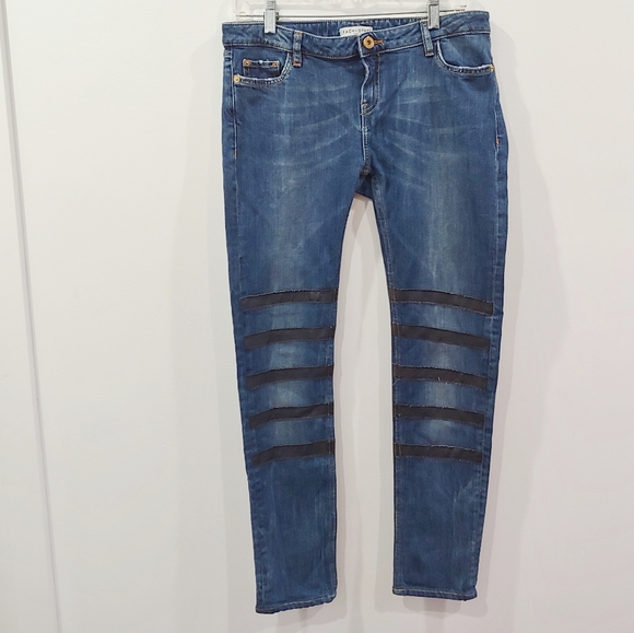 EACH X OTHER Skinny Lambskin Leather Trim Size 30 - Picture 2 of 8